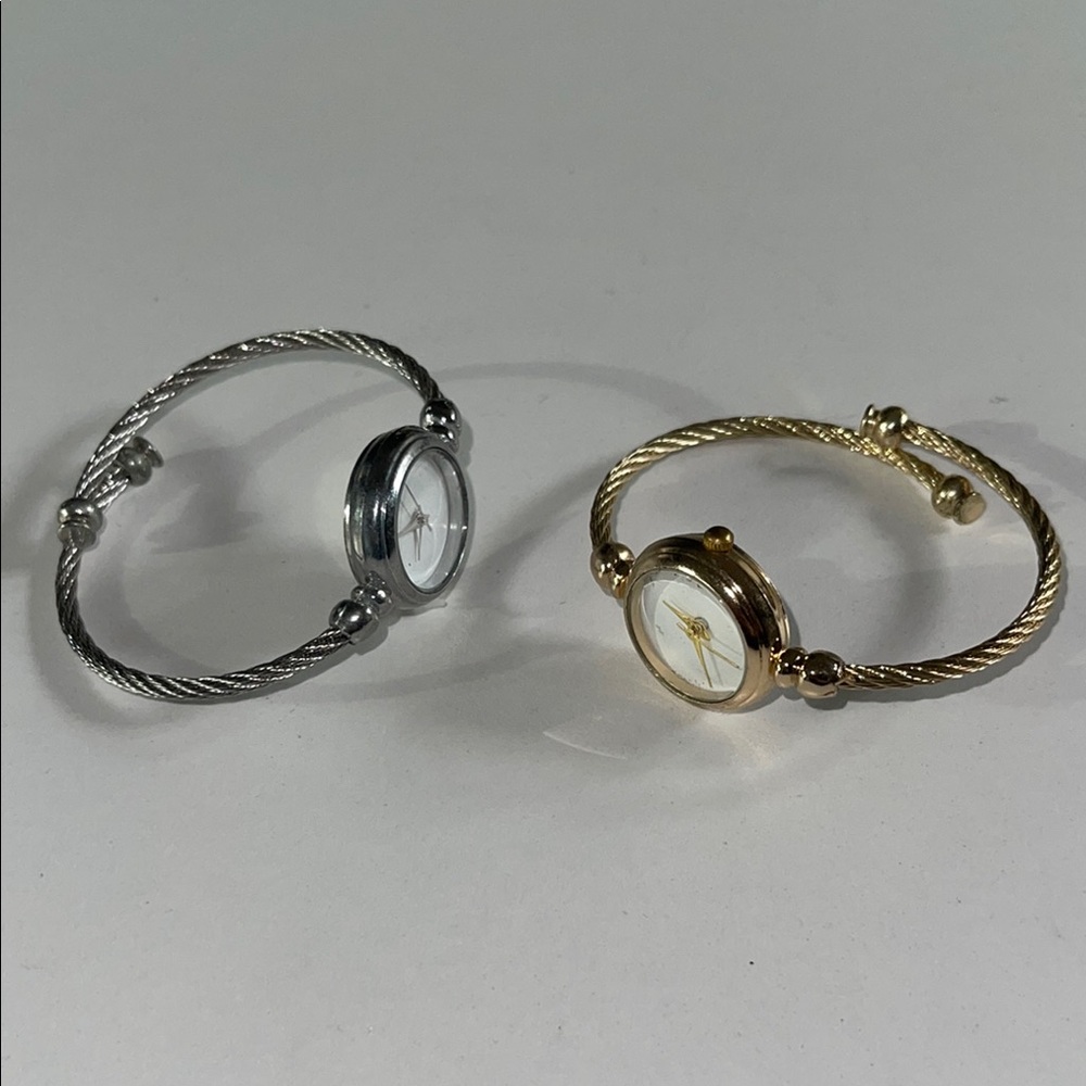 Elegant Silver and Gold Women's Bracelet Watch